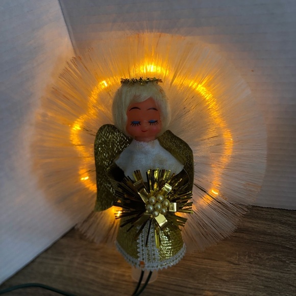 Vtg Noma Illuminated Tree Topper Angel - Picture 3 of 16